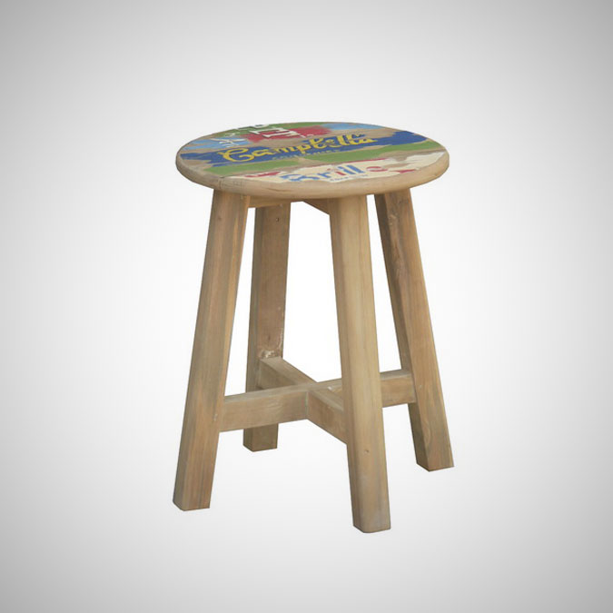 Billboard Wooden Stool