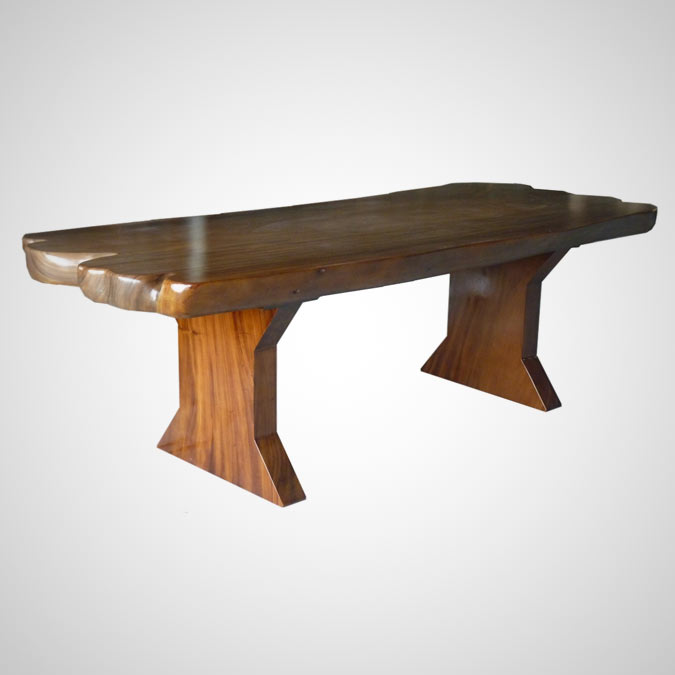 SUAR TABLE WOODEN LEG NATURAL END