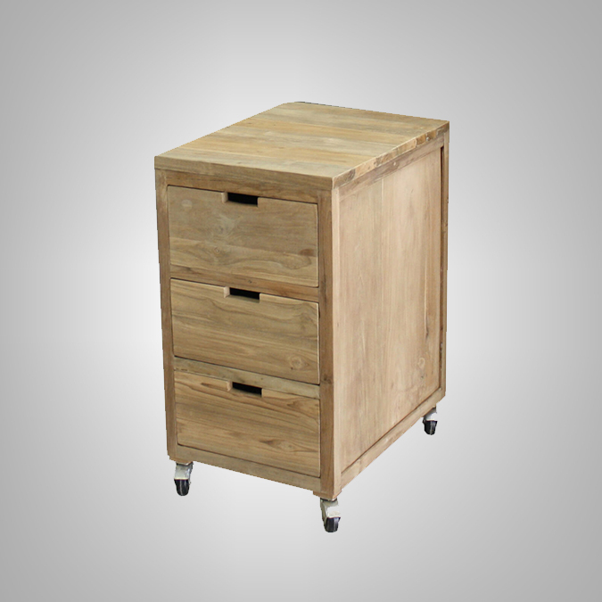 Bali Drawers for Writing Desk 3 Drawers w wheels