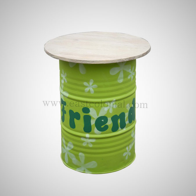 Barrel Bar Table Green