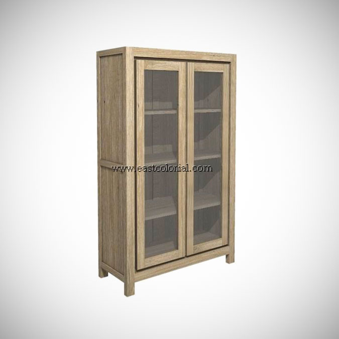 Solo Cupboard 2 Glass Doors