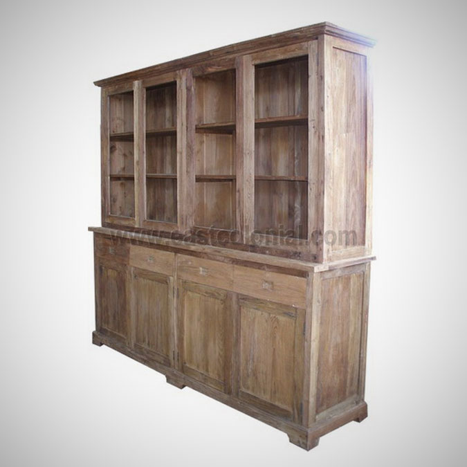 Herman Cupboard 4 Glass Doors 4 Drawers 4 Wooden Doors