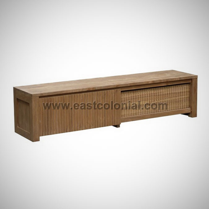 Groove TV Rack With 1 Sliding Doors 1 Drawers