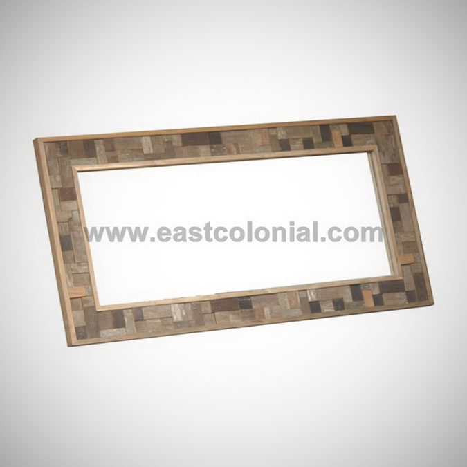 Rust Teak Mirror Rectangular