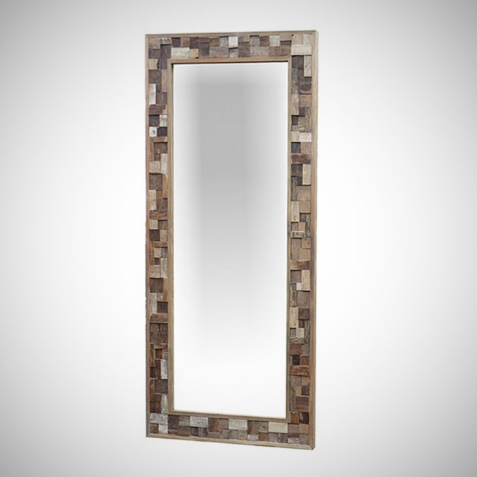 Rust Teak Mirror Rectangular 200