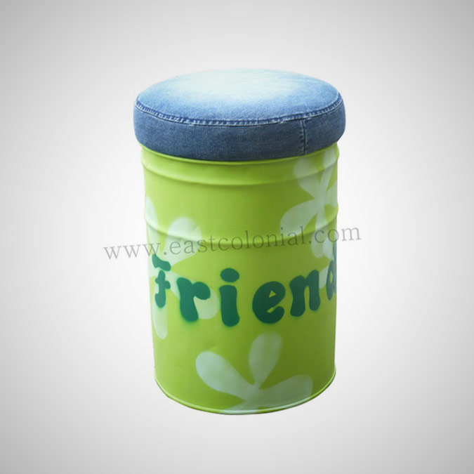Barrel Low Stool Green