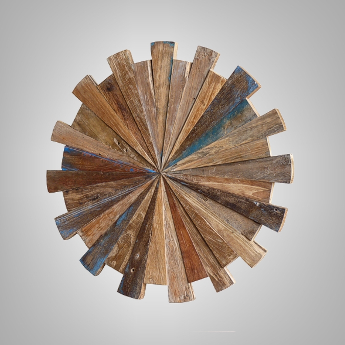 Wall Deco Sunrise Recycled Wood